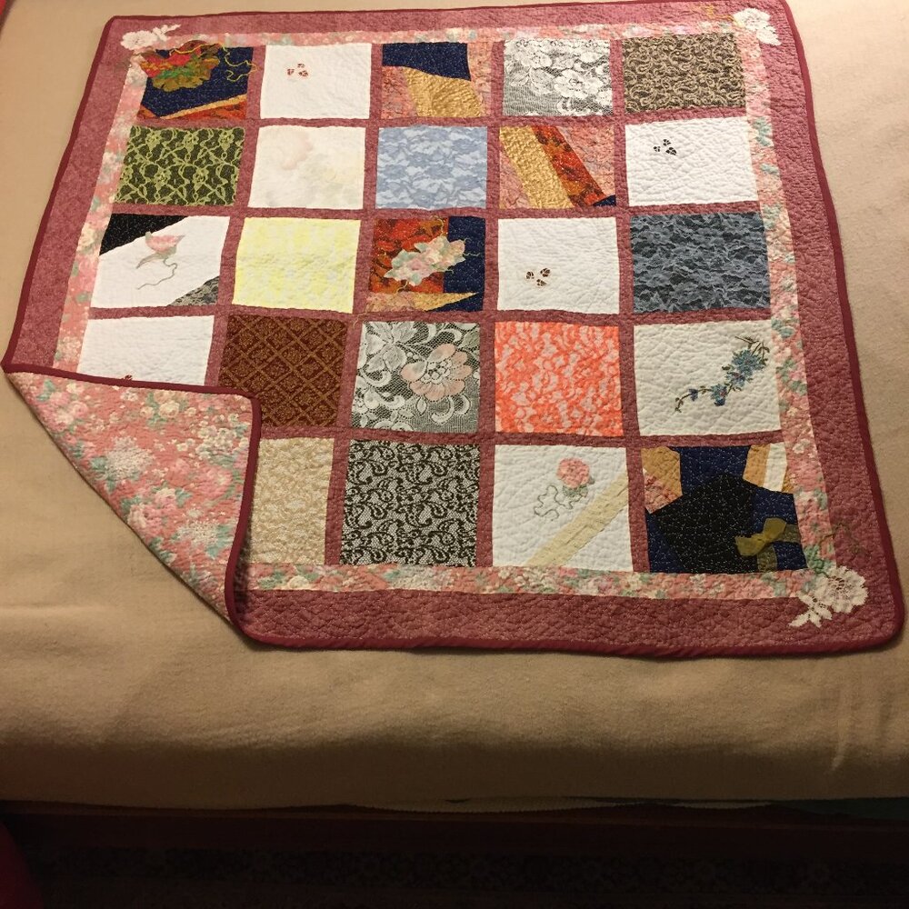 Homemade quilt.